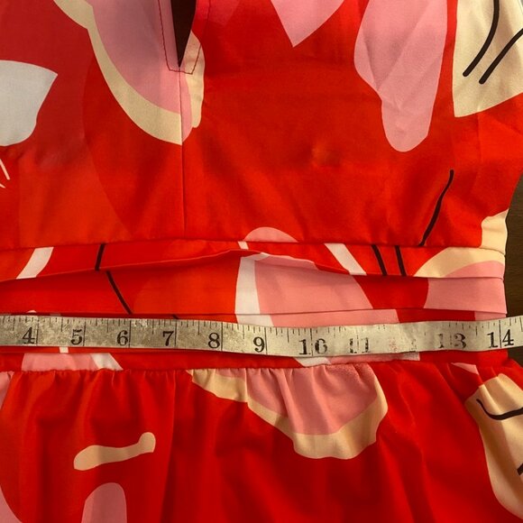 Boho Bright Summer Floral Print Midi Dress - Picture 4 of 5